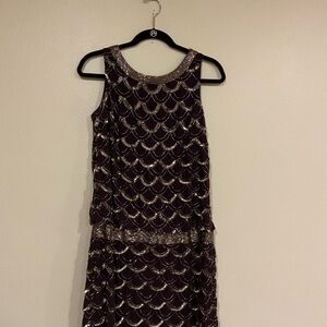 Adrianna Papell Brown Mini Sheath Dress for Cocktail